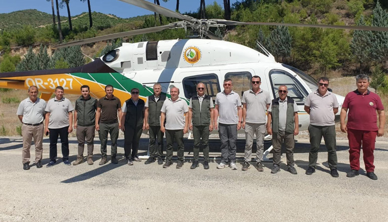 Orman teşkilatı hava aracı ekiplerine ziyaret.